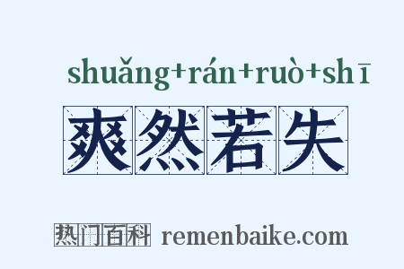 爽然若失是什么意思的图片